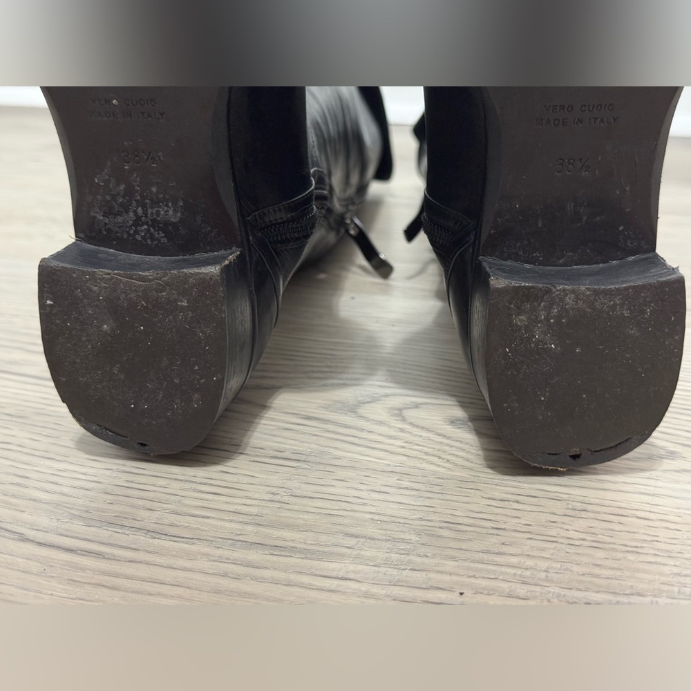 Lorenzo Masiero Black Leather Over The Knee Riding Equestrian Boots Size 38.5 /8 - Picture 13 of 14